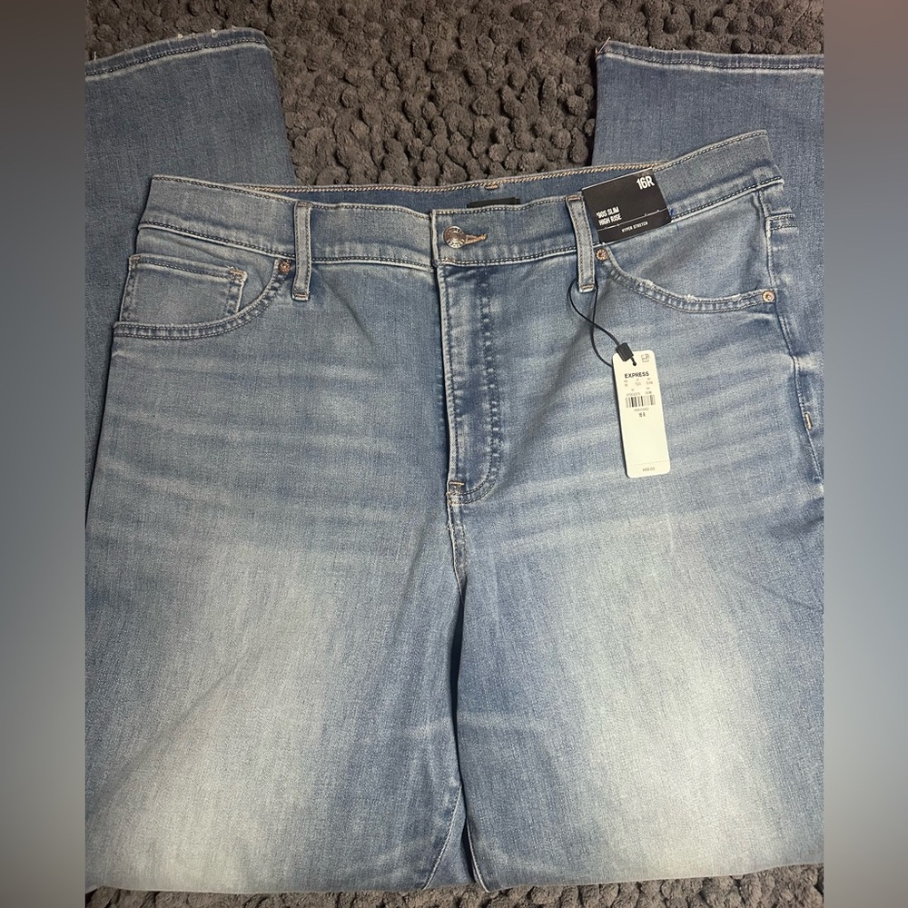 Express  90’s slim high rise faded Blue Women's Jeans